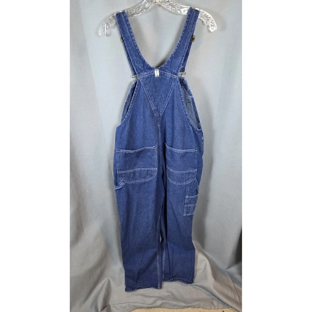 Vintage Key Imperial Mens 36x230 Carpenter Denim Bib Overalls Work Farm Trucker